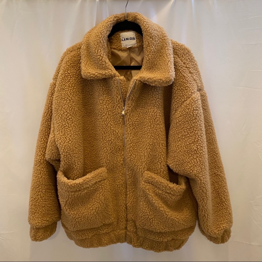 I.AM.GIA Camel Teddy Coat
